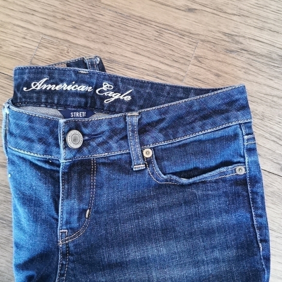 American Eagle Jeans Straight Leg Stretch 2 Long Tall - Picture 4 of 8